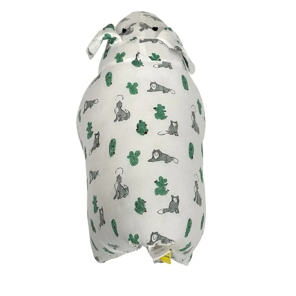Roller Rabbit Little Piglet Kids Pillow Toy White Green Cotton India